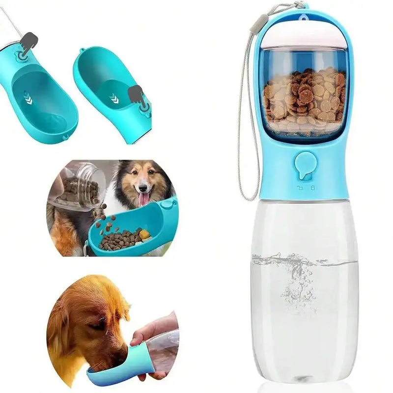 3-in-1 Travel Water Bottle & Snack Cup for Dogs