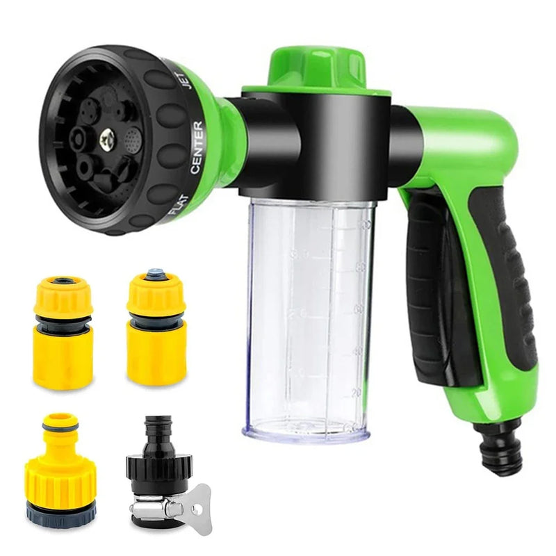 8-in-1 Pet Shower Sprayer & Foam Cannon — High-Pressure Dog Bath Hose Nozzle